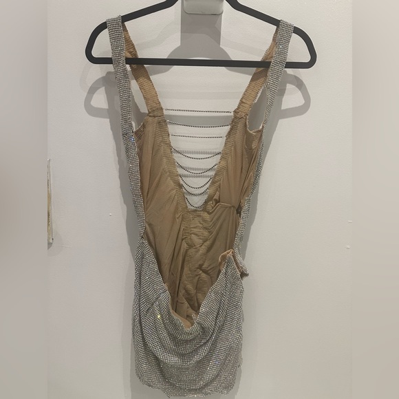 custom sparkly rhinestone deep v dress backless - Picture 6 of 13